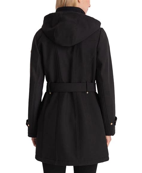 michael kors hooded wool blend coat petite|Michael Kors anorak raincoat.